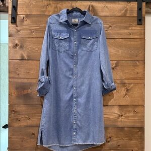 Kimes Ranch Light Blue Shirt Dress